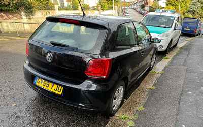 GV59 YJU, a Black Volkswagen Polo parked in Hollingdean